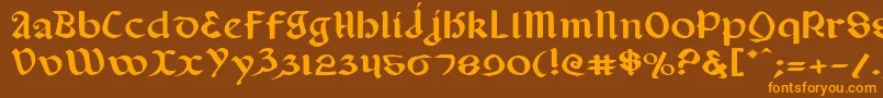 ValeriusExpanded Font – Orange Fonts on Brown Background