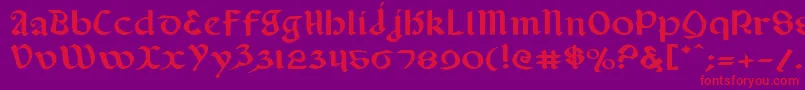 ValeriusExpanded Font – Red Fonts on Purple Background