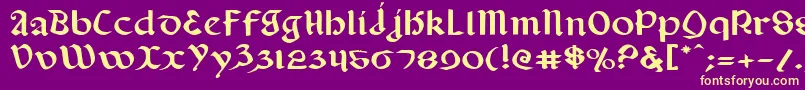 ValeriusExpanded Font – Yellow Fonts on Purple Background