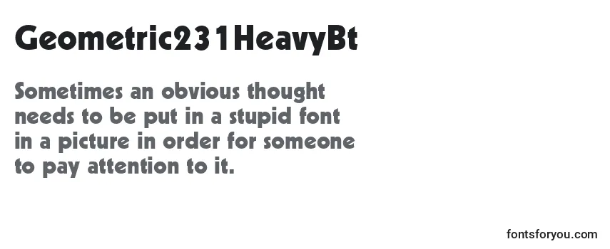 Geometric231HeavyBt-fontti