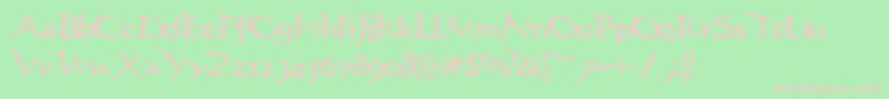 Stiltedman Font – Pink Fonts on Green Background