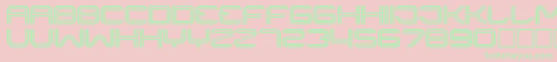 LinerRegular-Schriftart – Grüne Schriften auf rosa Hintergrund