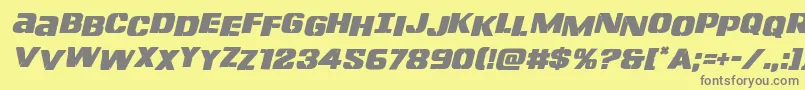 Lefthandlukestagital Font – Gray Fonts on Yellow Background