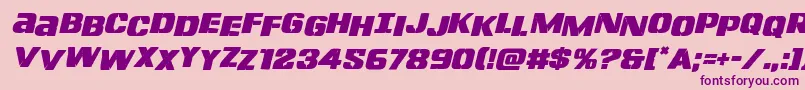 Lefthandlukestagital Font – Purple Fonts on Pink Background