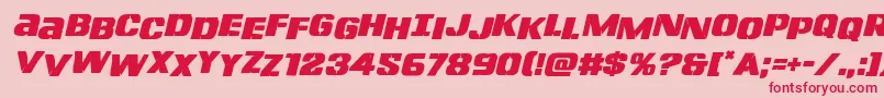 Lefthandlukestagital Font – Red Fonts on Pink Background