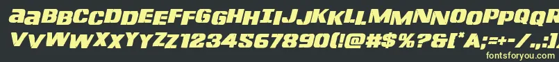 Lefthandlukestagital Font – Yellow Fonts on Black Background