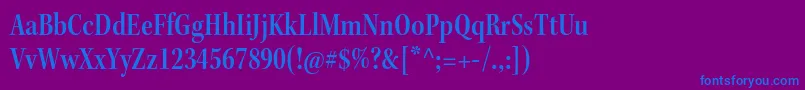KeplerstdSemiboldcnsubh-fontti – siniset fontit violetilla taustalla