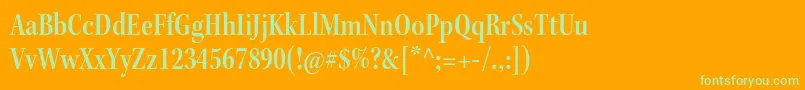 KeplerstdSemiboldcnsubh Font – Green Fonts on Orange Background