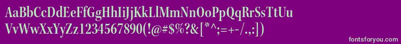 KeplerstdSemiboldcnsubh-fontti – vihreät fontit violetilla taustalla