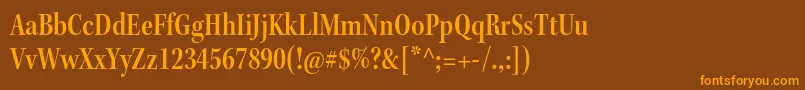 KeplerstdSemiboldcnsubh Font – Orange Fonts on Brown Background