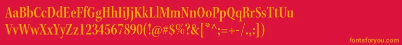 KeplerstdSemiboldcnsubh Font – Orange Fonts on Red Background