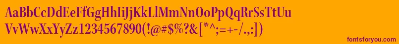 KeplerstdSemiboldcnsubh Font – Purple Fonts on Orange Background