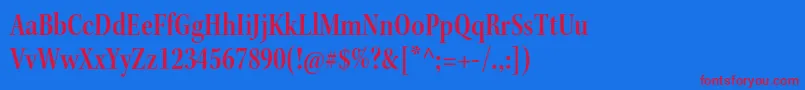 Шрифт KeplerstdSemiboldcnsubh – красные шрифты на синем фоне