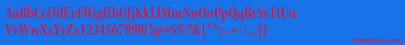 KeplerstdSemiboldcnsubh Font – Red Fonts on Blue Background