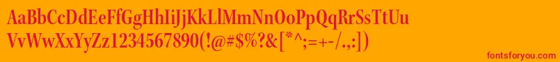 KeplerstdSemiboldcnsubh Font – Red Fonts on Orange Background