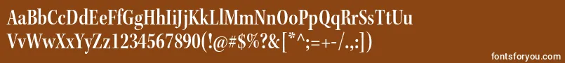 KeplerstdSemiboldcnsubh Font – White Fonts on Brown Background