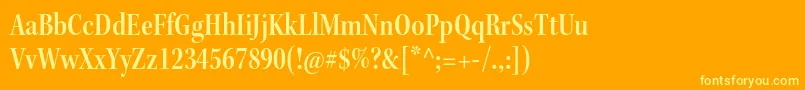 KeplerstdSemiboldcnsubh-fontti – keltaiset fontit oranssilla taustalla
