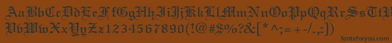 Old English Font – Black Fonts on Brown Background