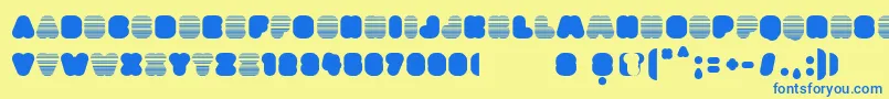 DietFat Font – Blue Fonts on Yellow Background