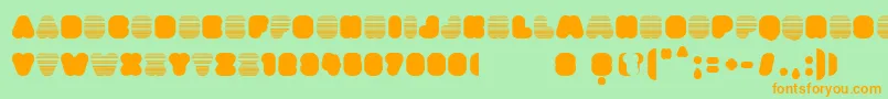 DietFat Font – Orange Fonts on Green Background