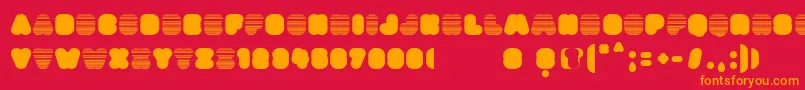 DietFat Font – Orange Fonts on Red Background