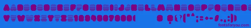 DietFat Font – Purple Fonts on Blue Background