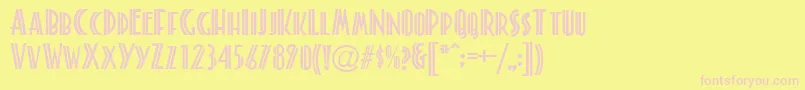 LevinsonDeco Font – Pink Fonts on Yellow Background