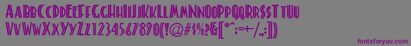 LevinsonDeco Font – Purple Fonts on Gray Background