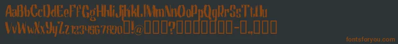 Motrg Font – Brown Fonts on Black Background