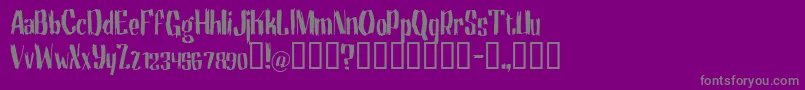 Motrg-Schriftart – Graue Schriften auf violettem Hintergrund