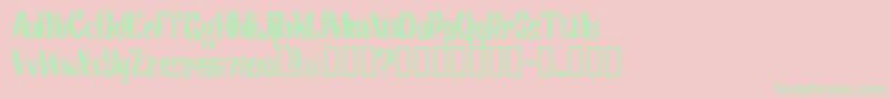 Motrg Font – Green Fonts on Pink Background