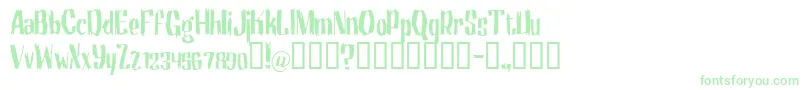 Motrg-Schriftart – Grüne Schriften auf weißem Hintergrund