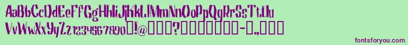 Шрифт Motrg – фиолетовые шрифты на зелёном фоне