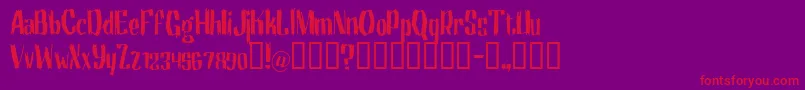 Motrg Font – Red Fonts on Purple Background