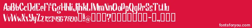フォントMotrg – 赤い背景に白い文字