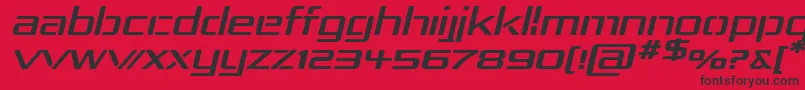 Rep4expi-Schriftart – Schwarze Schriften auf rotem Hintergrund