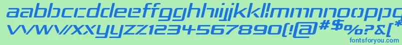 Rep4expi Font – Blue Fonts on Green Background