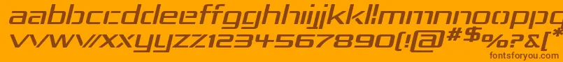 Fonte Rep4expi – fontes marrons em um fundo laranja