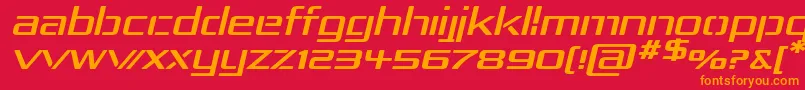 Rep4expi Font – Orange Fonts on Red Background