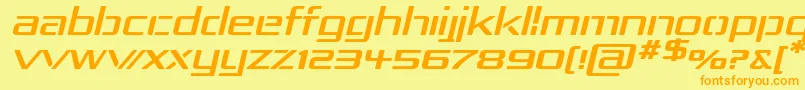 Fonte Rep4expi – fontes laranjas em um fundo amarelo