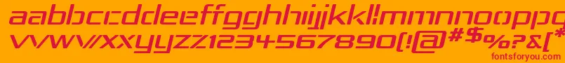 フォントRep4expi – オレンジの背景に赤い文字