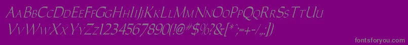 CaracubItalic Font – Gray Fonts on Purple Background