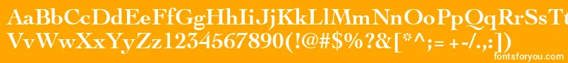 フォントThesisSsiBold – オレンジの背景に白い文字