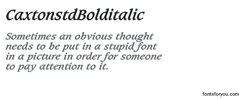 Review of the CaxtonstdBolditalic Font