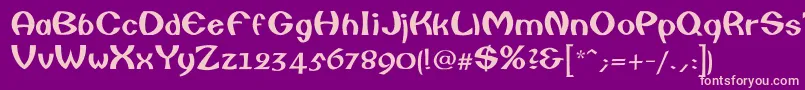 Karibown Font – Pink Fonts on Purple Background