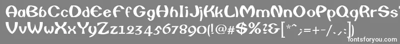 Karibown Font – White Fonts on Gray Background