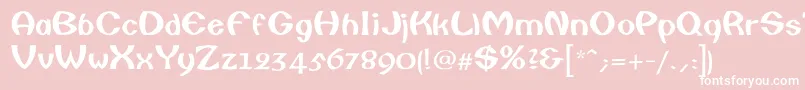 Karibown Font – White Fonts on Pink Background