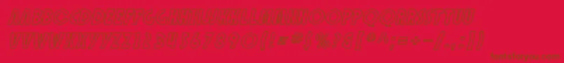 SfSpeakeasyOutlineOblique Font – Brown Fonts on Red Background