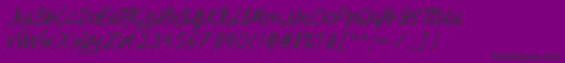 FoxesInLove Font – Black Fonts on Purple Background