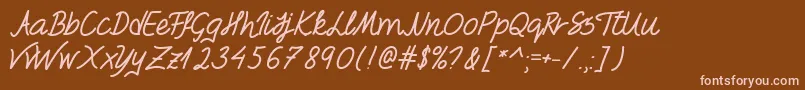 FoxesInLove Font – Pink Fonts on Brown Background
